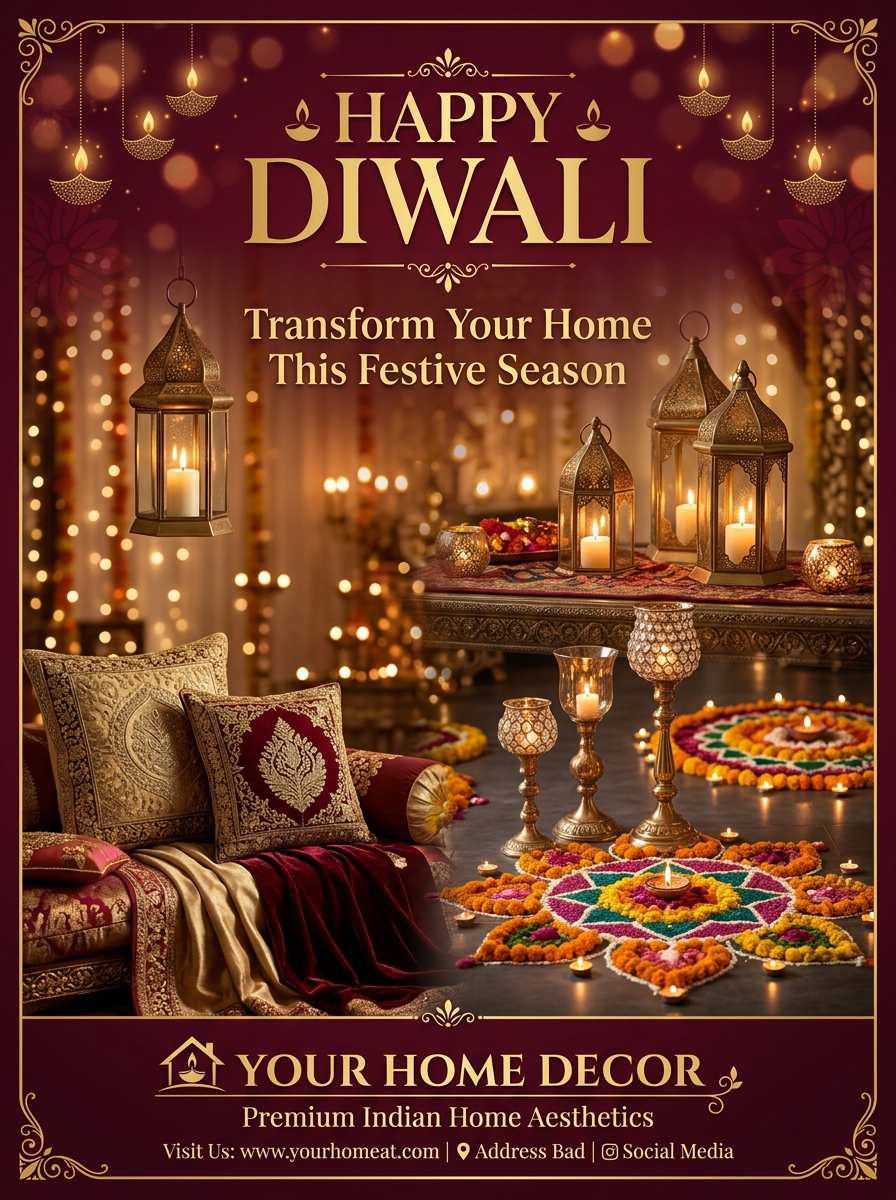 Diwali creative for a home decor store